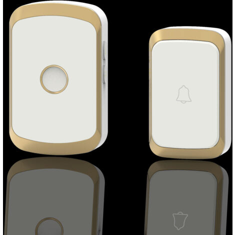 ANPVIZ Carillon et sonnette Doorlocka, Doorlocka extérieur sans fil étanche à 300 m, 36 mélodies 4 niveaux, LED-Blixt, pour la maison, le comptoir, l'hôtel,02,