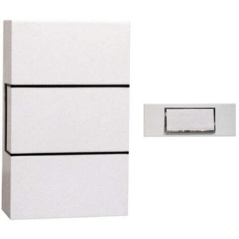 Carillon filaire 1 mélodie 230V AC – Bouton poussoir rétroéclairé – Installation facile en applique – IP44 pour intérieur et extérieur – Chacon