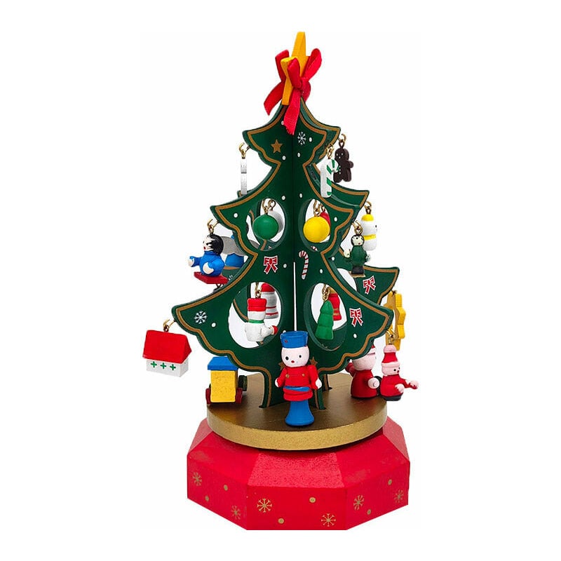 Carillon Natalizio a Molla H19 cm con Albero di Natale