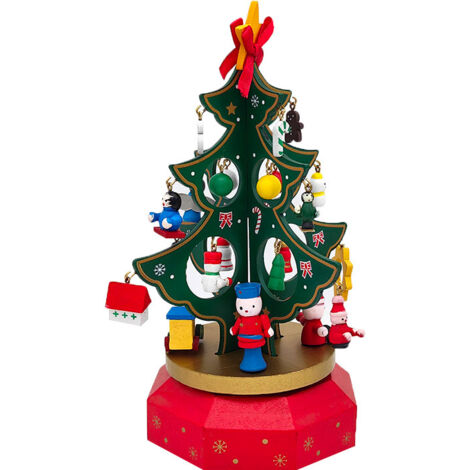 Carillon Natalizio a Molla H19 cm con Albero di Natale