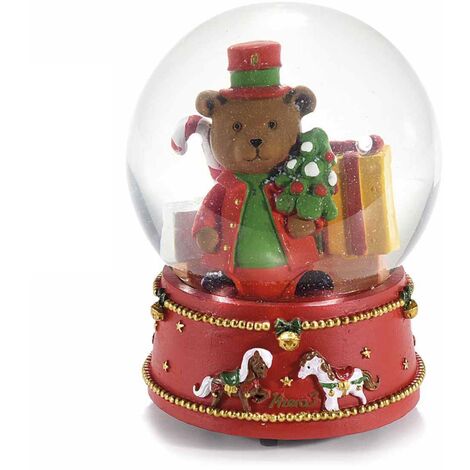 Carillon Natalizio con Orsetto Decorazione con Suoni Idea Regalo Altezza 13 Cm