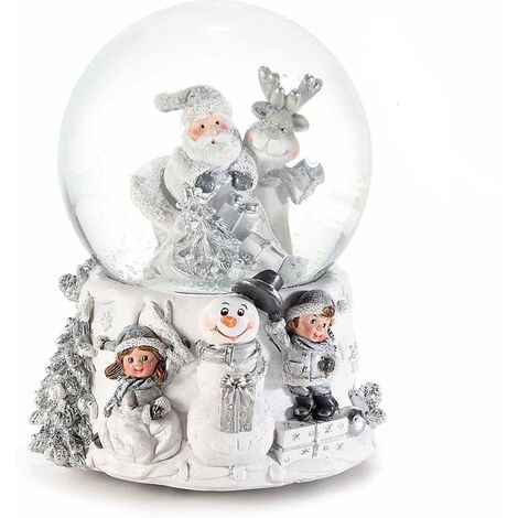 Gruppo Maruccia Palla di Neve Natalizia con Carillon Idea Regalo Natale Decorazione Natalizia da Tavolo 