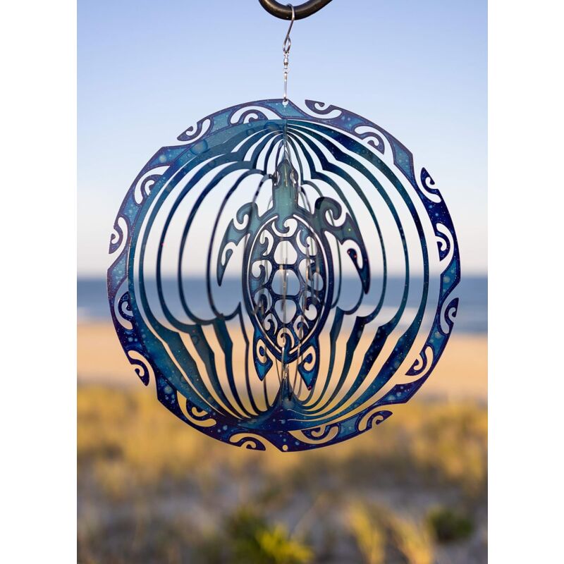 Yzmrbdqc - Carillons de vent de tortue de mer, toupie de vent de tortue de mer, toupie de vent de décor de jardin extérieur en métal de tortue