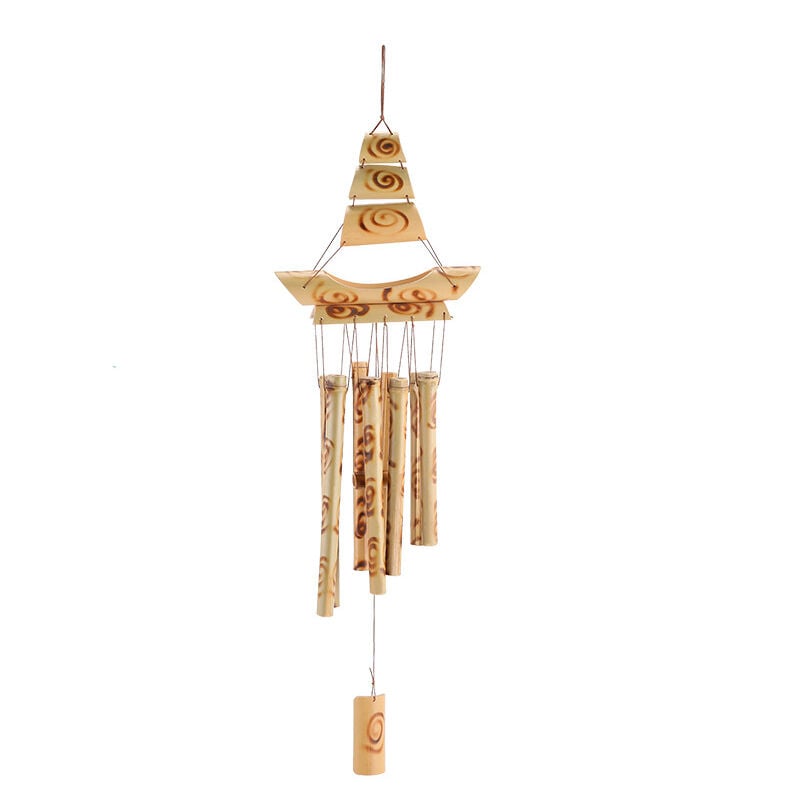 Carillons éoliens en bambou Crea pour l'extérieur, carillons éoliens commémoratifs faits à la main avec un grand ton profond pour la décoration de la
