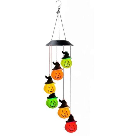 Carillons solaires citrouille d'Halloween, lampes solaires citrouille (voir photo)