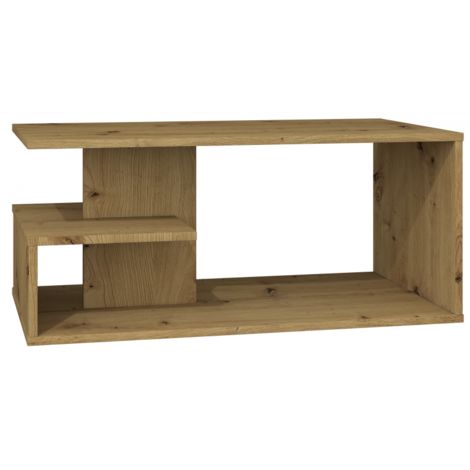 CARINA - Table basse/ table à café moderne - Design minimaliste - Dimensions plateau : 51x91x40 - Pour salon, chambre, bureau - Marron