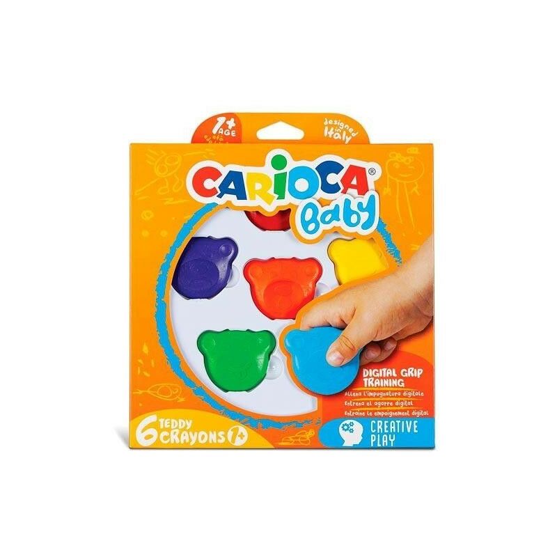 

Carioca ceras teddy 1mas con forma de osito colores - caja de 6