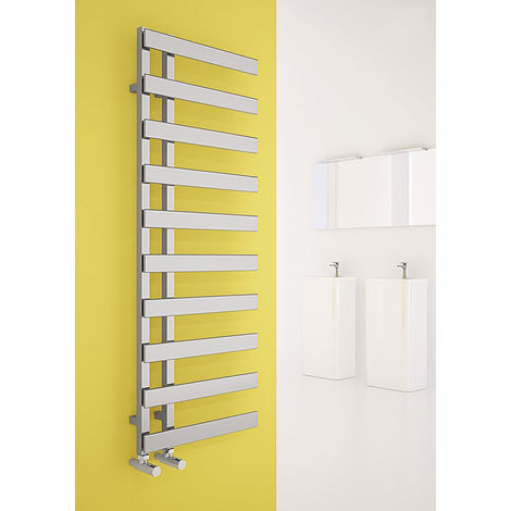 Carisa Floris Steel Chrome Designer Heated Towel Rail 800mm x 500mm Electric Only - Thermostatic