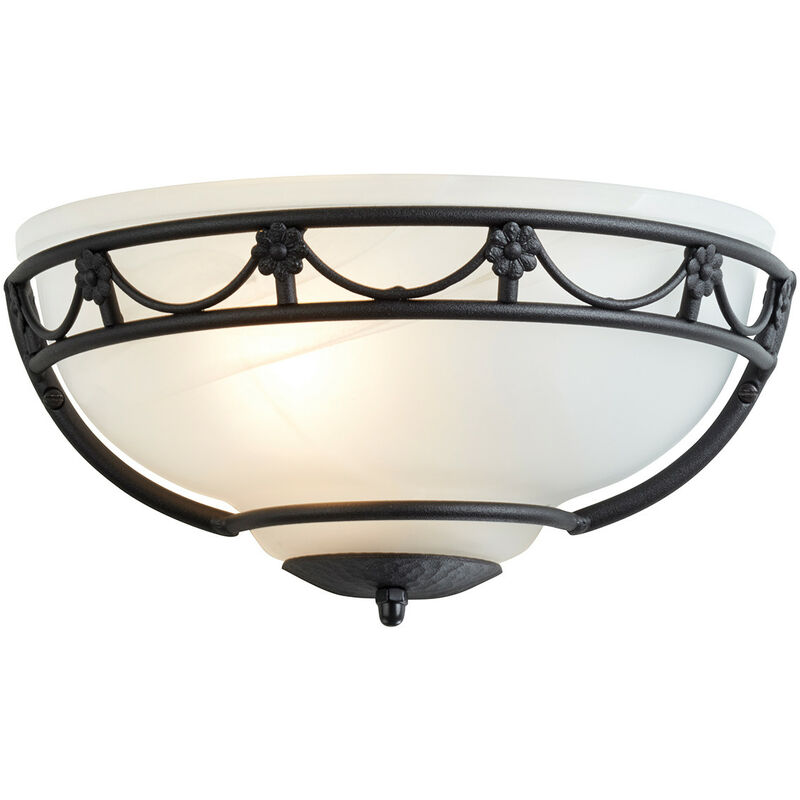 Elstead Carisbrooke - 1 Light Indoor Wall Uplighters Black, E27