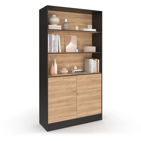 Libreria a 3 livelli con 12 scomparti, noce Pieter | Maisons du Monde