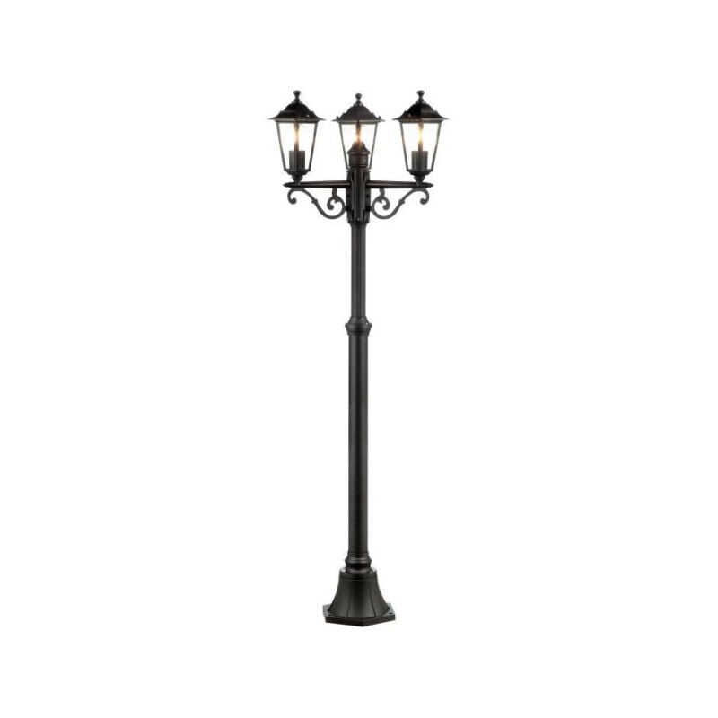 Lampadaire extérieur 3L carleen Brilliant noir - métal/verre - 200x61cm - IP44