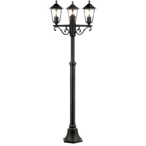 CARLEEN Lampadaire extérieur 3L, noir, E27 max 60W, ampoule non incluse