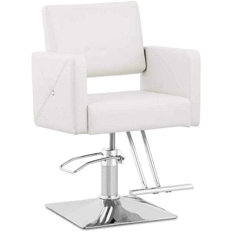 Carlisle Salon Chair with Footrest - seat height 45 - 55 cm - 150 kg - white