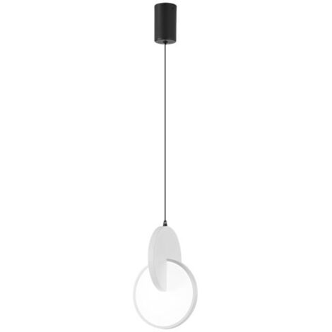 Carlota 1l Schwarz/Weiß 17w 6500k 2380lm Pendelleuchte deDeckenleuchte