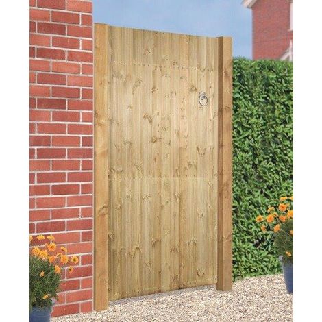 CANNOCK GATES Carlton Flat Top Wooden Gate 1800mm H X 1050mm W - Tanalised