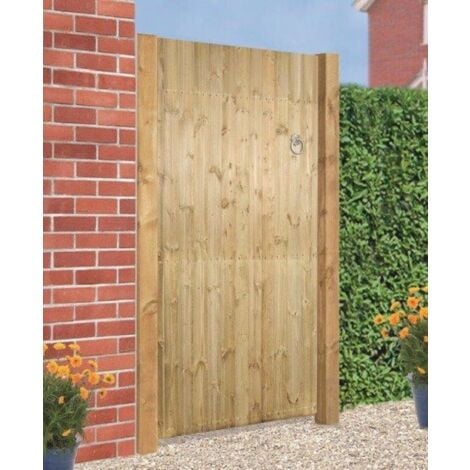 Carlton Square Top High Quality Single Gate - Pressure Treated Scandinavian Redwood - W900 x H1800 mm