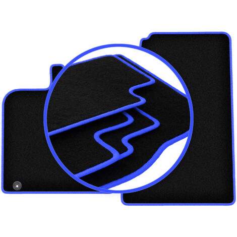 CARLUX-BLUE Auto-Fußmatten für: Smart ForTwo II Fließheck (2007-2014)