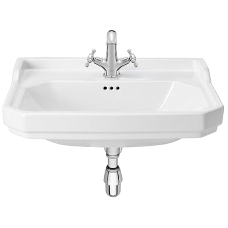 Lavabo carmen mural ou sur colonne (en option) - 650x480mm - blanc brillant Roca