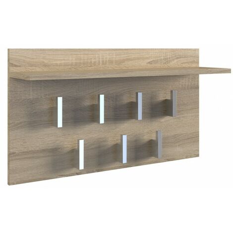 CARMEN  Práctico perchero con balda  Dimensiones: 40x70x20  7 ganchos  Tableta práctica  Diseño moderno 
