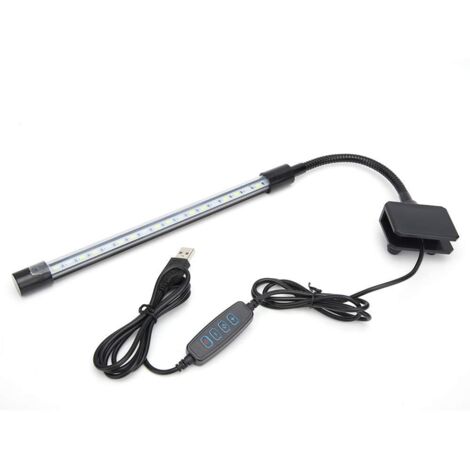 Carnaval Commerçant Fish Underwater Light, 7W LED Fish Tank Bar Light Aquarium Water Plants Dimmable Grow Lamp