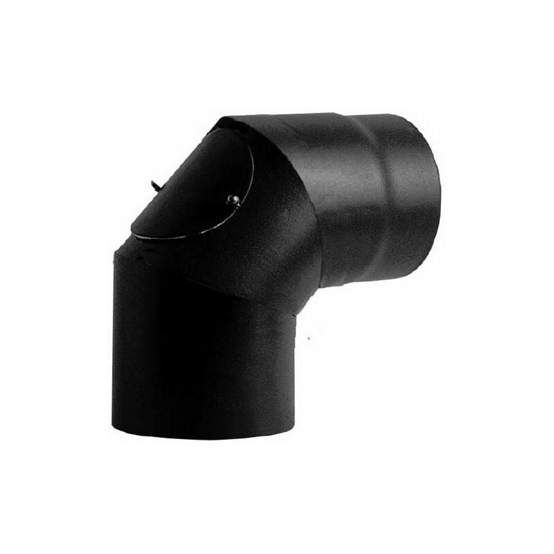 Courbe 90 avec inspection dn 150 Poele a bois emaille 600 degres ce Fabrique en Italie