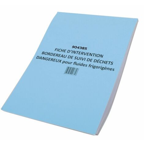 Carnet de 25 fiches d&039intervention Froid - DIFF