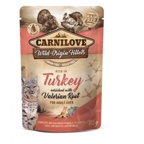 Carnilove  Filetes de origen silvestre  Sobre de 85 g - Pavo 85 g