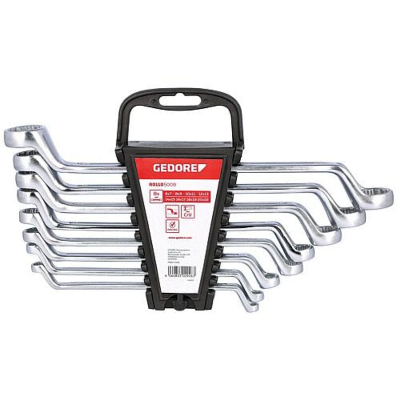 Gedore - red 3300926 - Serrure à double anneau SW6-22mm 8 pcs , R01105008