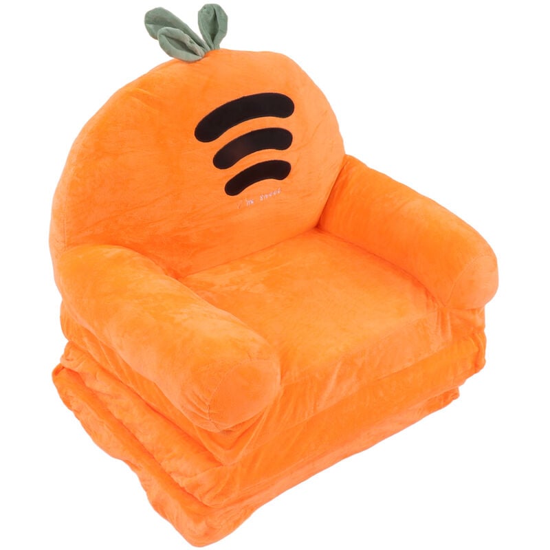 Jeffergarden Carotte pliable enfants canapé dossier fauteuil 2 en 1 pliable enfants canapé mignon dessin animé enfants canapé-lit 3 couches