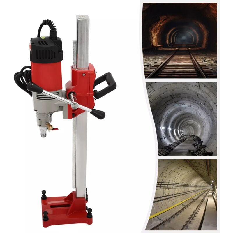 Carotteuse de forage diamantée Perceuse de carotteuse avec support jusqu'à la couronne de forage humide et sec