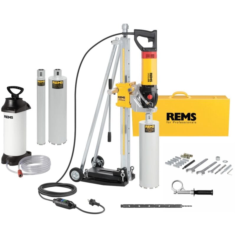 Rems - Carotteuse Picus sr 2200 w - Set Titan avec colonne de carottage, réservoir d'eau et 3 couronnes - 183X01 R220