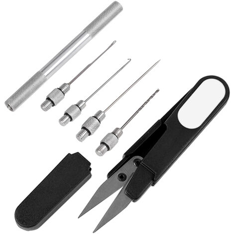 Carp Fishing Rigging Bait Needle Kit Tool Set Bait Boilie Drill Stringer Needle con Line Scissors