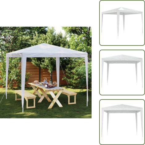 Carpa al aire libre - vidaXL Carpa de celebraciones blanca 2,5x2,5 m - Carpa impermeable