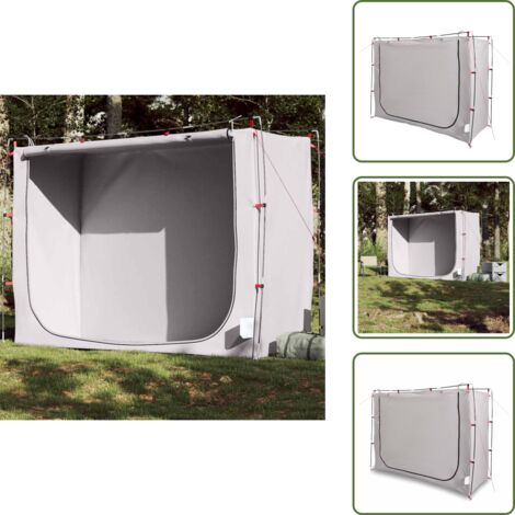 Carpa con cremallera - vidaXL Tienda de almacenamiento impermeable gris - Tienda plegable