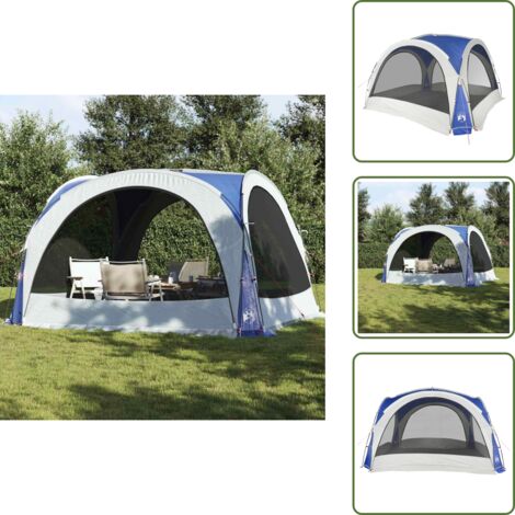 Carpa con puerta - vidaXL Tienda de fiesta impermeable azul - Carpa con malla
