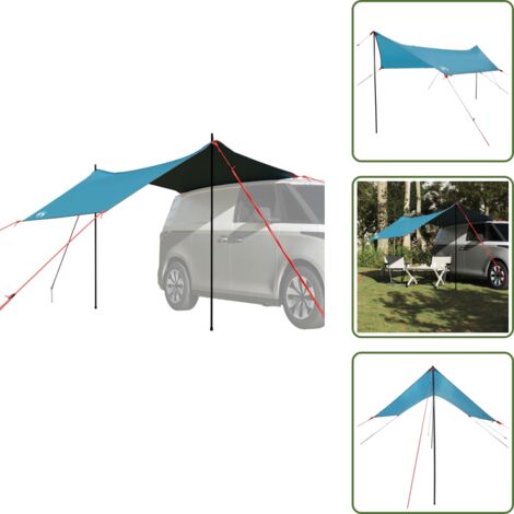 Carpa de acampada para coche - vidaXL Carpa para coche impermeable azul - Carpa de acampada impermeable