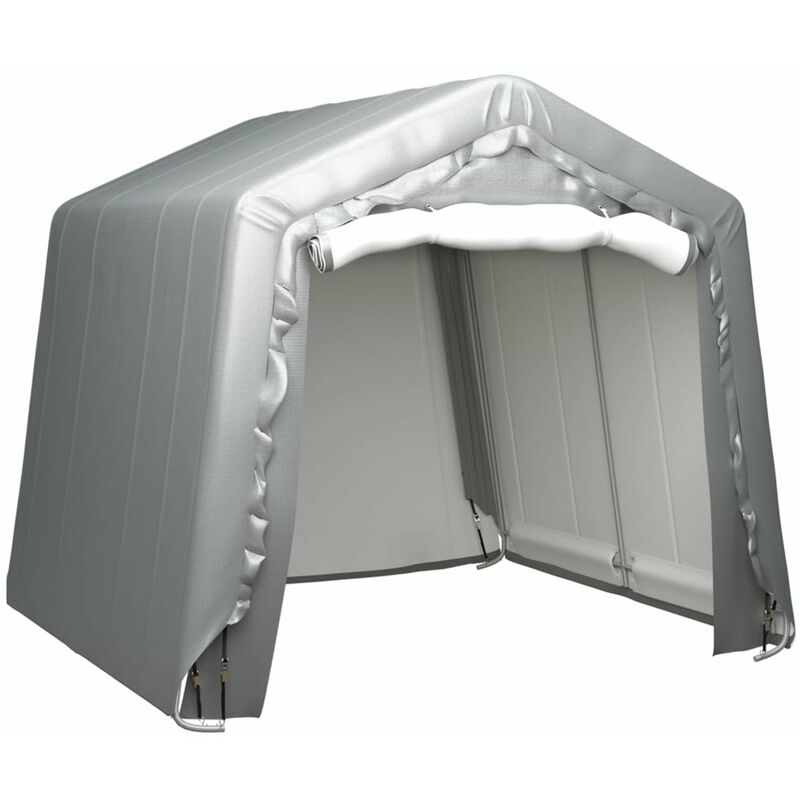 

Carpa de almacenamiento acero gris 240x240 cm