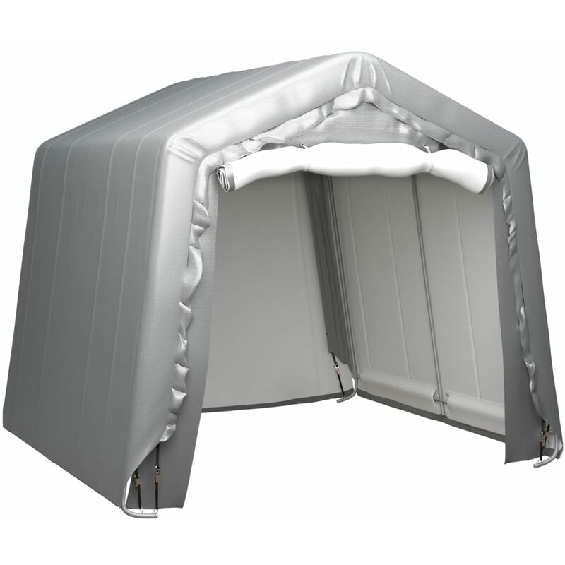 

Carpa de almacenamiento acero gris 240x240 cm