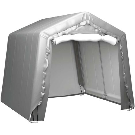Carpa de almacenamiento acero gris 240x240 cm