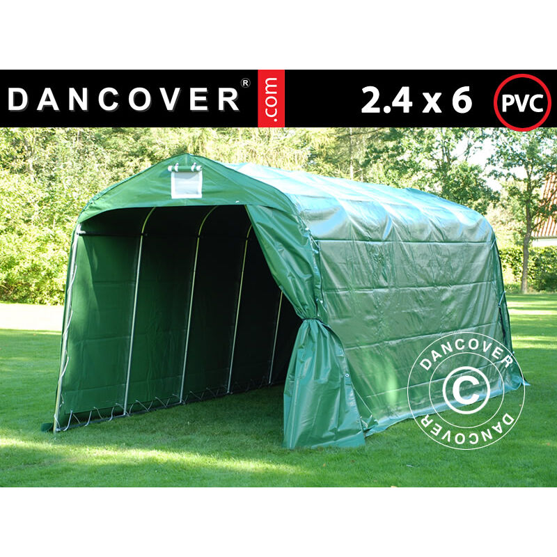 

Dancover - Carpa de almacenamiento PRO 2,4x6x2,34m PVC, Verde
