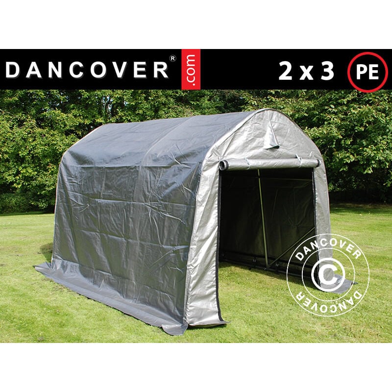 

Carpa de almacenamiento PRO 2x3x2m PE, Gris