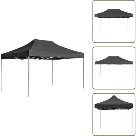 Carpa de aluminio - vidaXL Carpa plegable profesional de aluminio gris antracita 4,5x3 m - Carpa de aluminio gris antracita