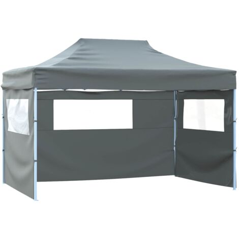 Carpa de Fiesta Antracita 280 x 410 x 315 cm Tela Oxford