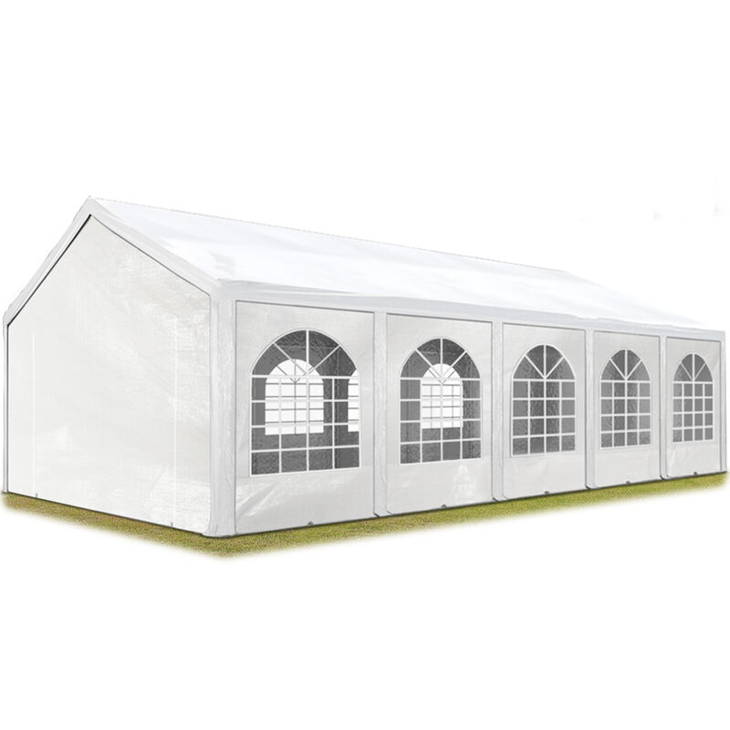 

Carpa de fiesta de alta calidad 4x10 m carpa para fiestas 240g/m² carpa de lona PE carpa de jardín carpa para fiestas blanca impermeable - bianco