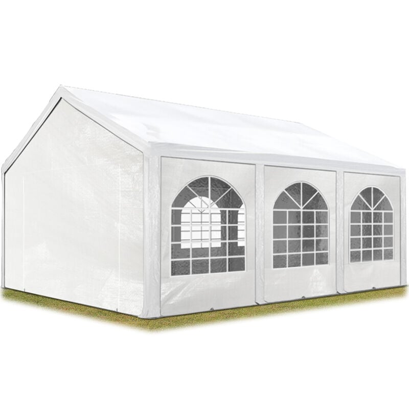 

Carpa de fiesta de alta calidad 4x6 m carpa para fiestas 240g/m² carpa de lona PE carpa de jardín carpa para fiestas blanca impermeable - bianco