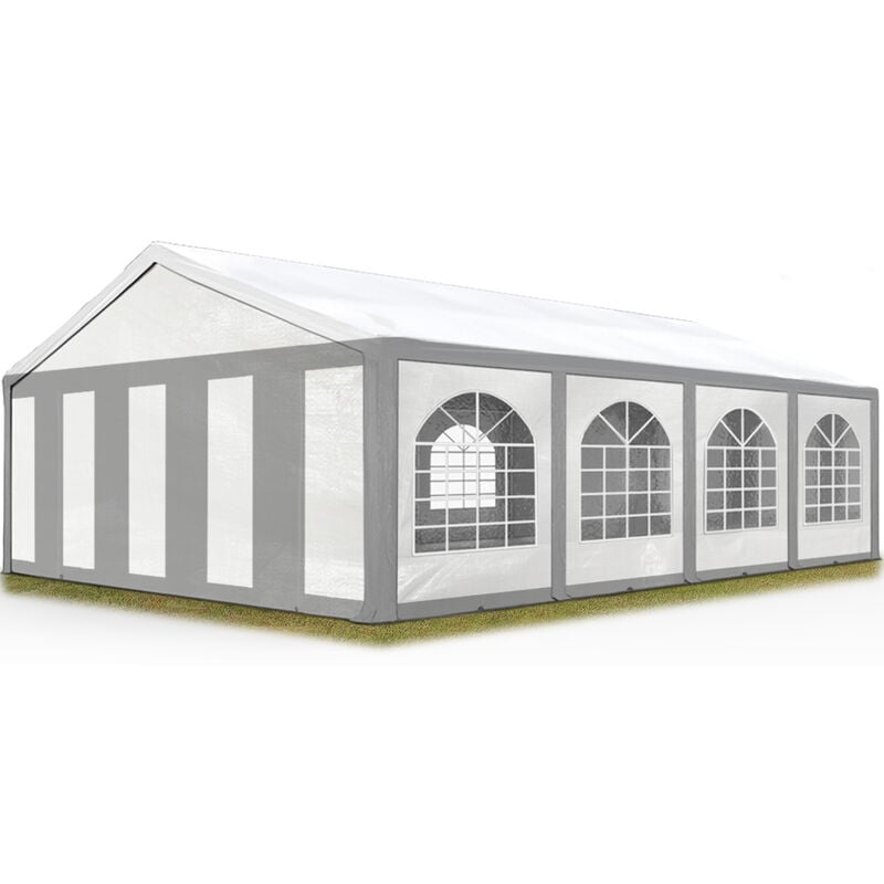 

Carpa de fiesta de alta calidad 5x8 m carpa para fiestas 240g/m² carpa de lona PE carpa de jardín carpa para fiestas gris-blanc impermeable - bianco