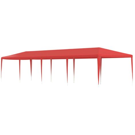 Carpa de Fiesta Rojo 1200 x 300 x 255 cm PE y acero