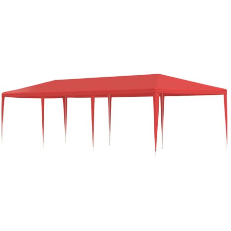 Carpa de Fiesta Rojo 900 x 300 x 255 cm PE y acero
