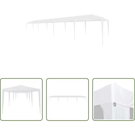Carpa de jardín -  Carpa para fiestas PE blanca 3x12 m