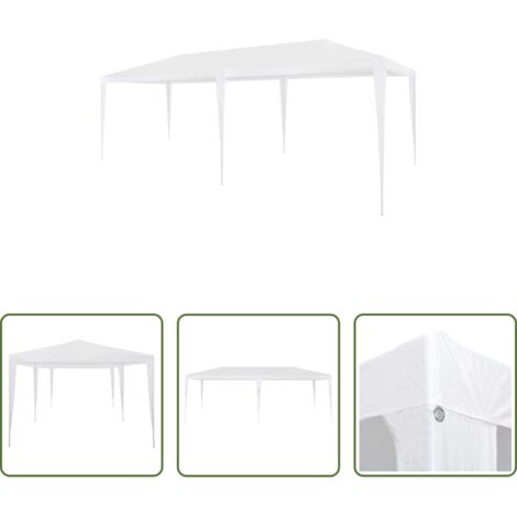 Carpa de jardín -  Carpa para fiestas PE blanca 3x6 m